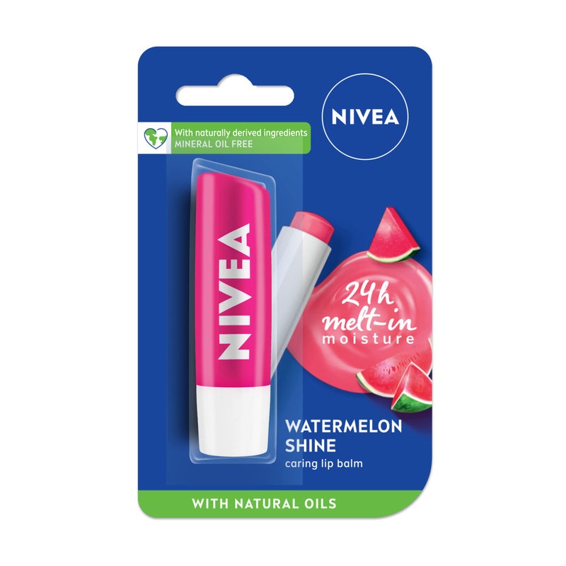 Nivea Fruity Shine Watermelon Lip Balm, 4.8gm - Image 1
