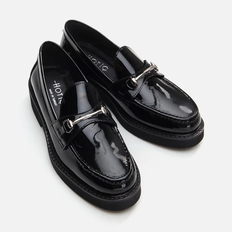Hotiç 01AYH291740A100 GENUINE Leather Black Women's Loafer