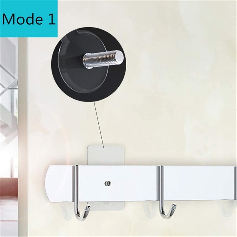 kunya kunya Adhesive Nails Wall Poster NonTrace Stick Wall Hook Adhesive Hooks Heavy Duty Wall Hooks for Hanging Durable Practical Transparent Strong Adhesive Screw Wall Nail Stainless Steel Pack 10 - Image 5