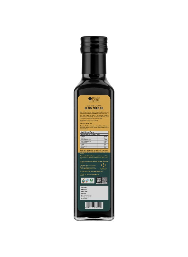 BLISS OF EARTH 500ml Organic Black Seed Kalonji Oil For Eating & Hair Cold pressed & Hexane Free - Image 2