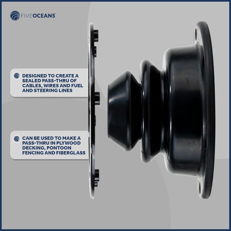 Five Oceans Motor Well Boot, Cable Boot, Covers Holes Up to 5-1/2" Diameter - FO563 - Image 5