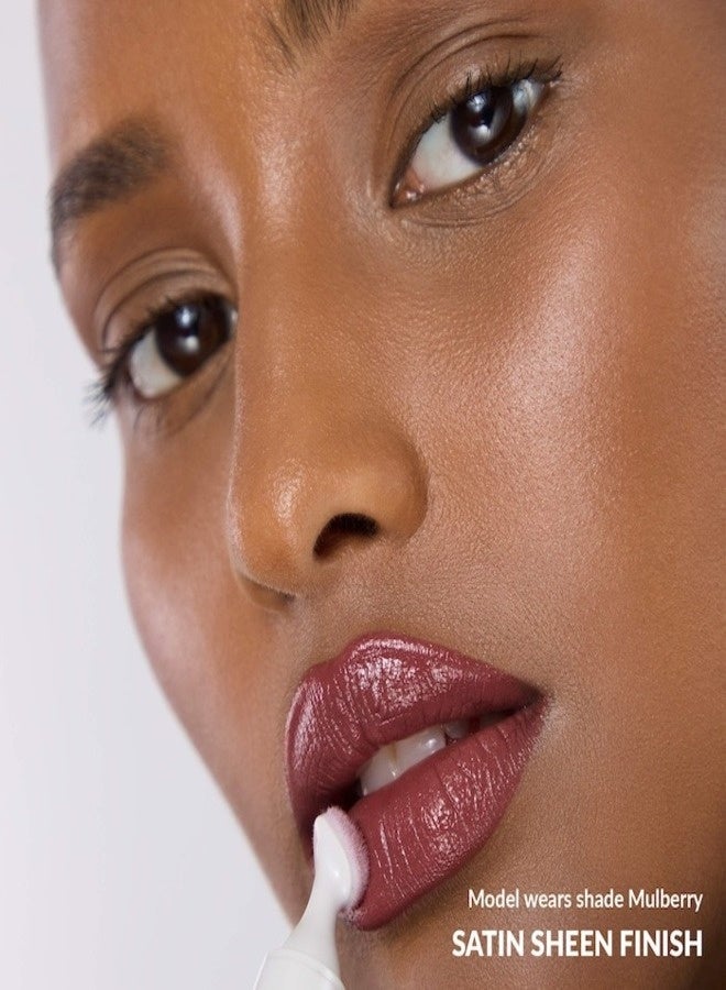 REFY Satin Liquid Lipstick Pen with Vitamin E – Mulberry, Medium-to-Deep Berry Pink – 0.11 oz / 3.5 mL - Image 3