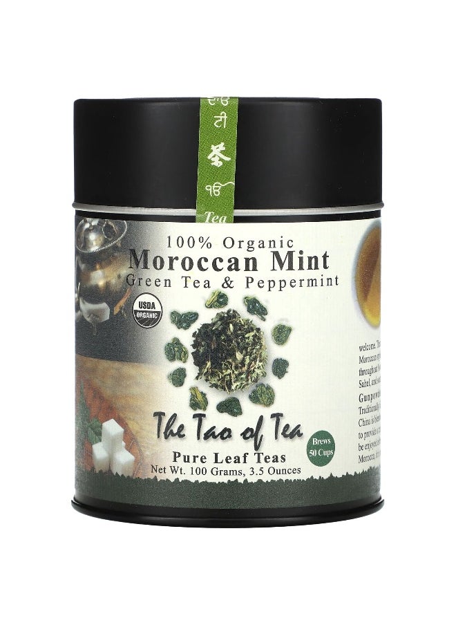 The Tao of Tea The Tao of Tea, 100% Organic Green Tea & Peppermint, Moroccan Mint, 3.5 oz (100 g)  - Image 1