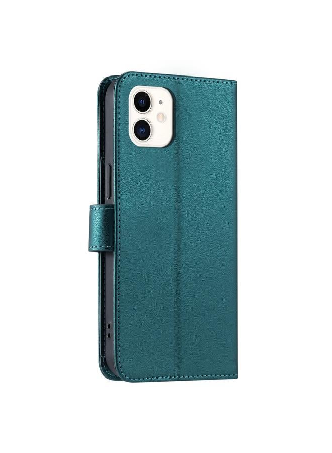 زبون جراب لهاتف iPhone 12 mini مصنوع من الجلد مع مشبك حلقي على شكل معين - Image 3