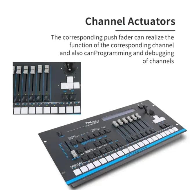 kh DMX Pilot 2000 Console LED Professional Stage Lighting 512 Channels DJ Light Controller for Moving Head, Par Lights, Stage, Clubs, Pubs, Events LED Light Mixer for Professional Lighting Setup - Image 4