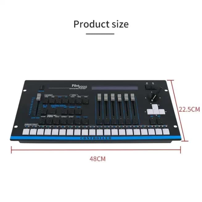 kh DMX Pilot 2000 Console LED Professional Stage Lighting 512 Channels DJ Light Controller for Moving Head, Par Lights, Stage, Clubs, Pubs, Events LED Light Mixer for Professional Lighting Setup - Image 5