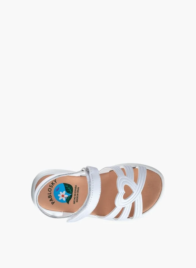 Pablosky Girls Strap Sandals With Hook And Loop Closure