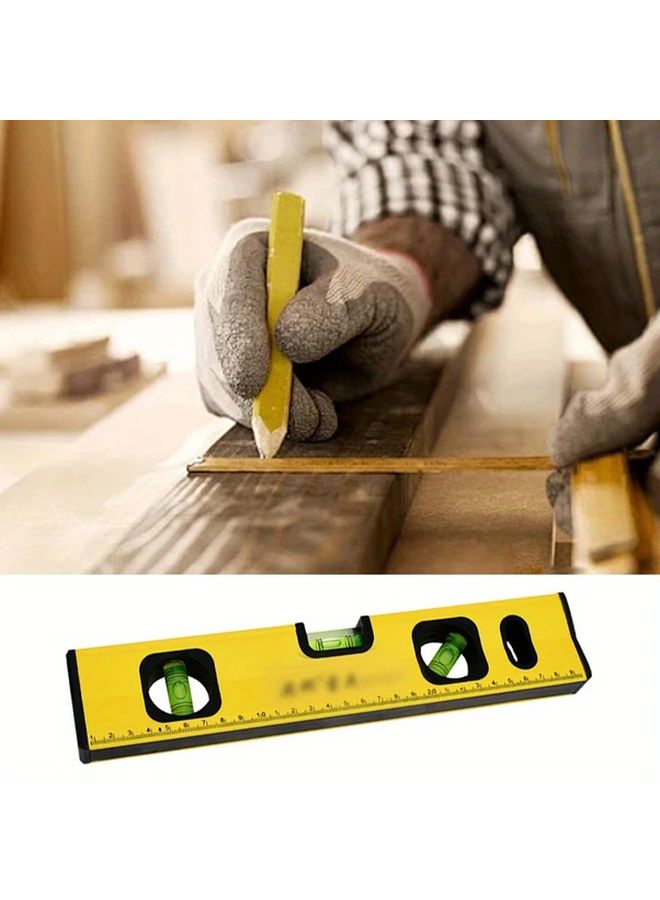 Strong Magnetic Aluminum Alloy Leveling Ruler 20cm Dual Bubble Spirit Level - Image 1