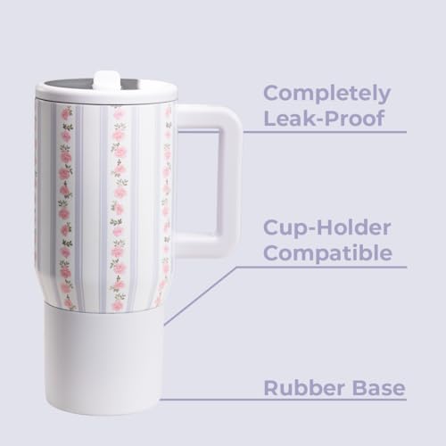 HydroJug Kids 20 oz Insulated Kids Water Bottle with Flip Straw Handle LeakProof Durable Perfect for School Sports Lunch Travel Camp Primrose - Image 3