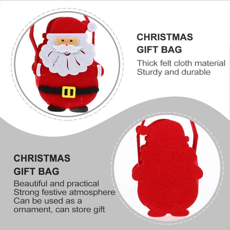 klarako 2pcs Christmas Eve Gift Bag Xmas Candy Pouch Non Woven Christmas Bags Christmas Tote Bag Holiday Candy Bags Christmas Cookie Bag Xmas Gift Bags Portable Decorative Items Child Felt - Image 5