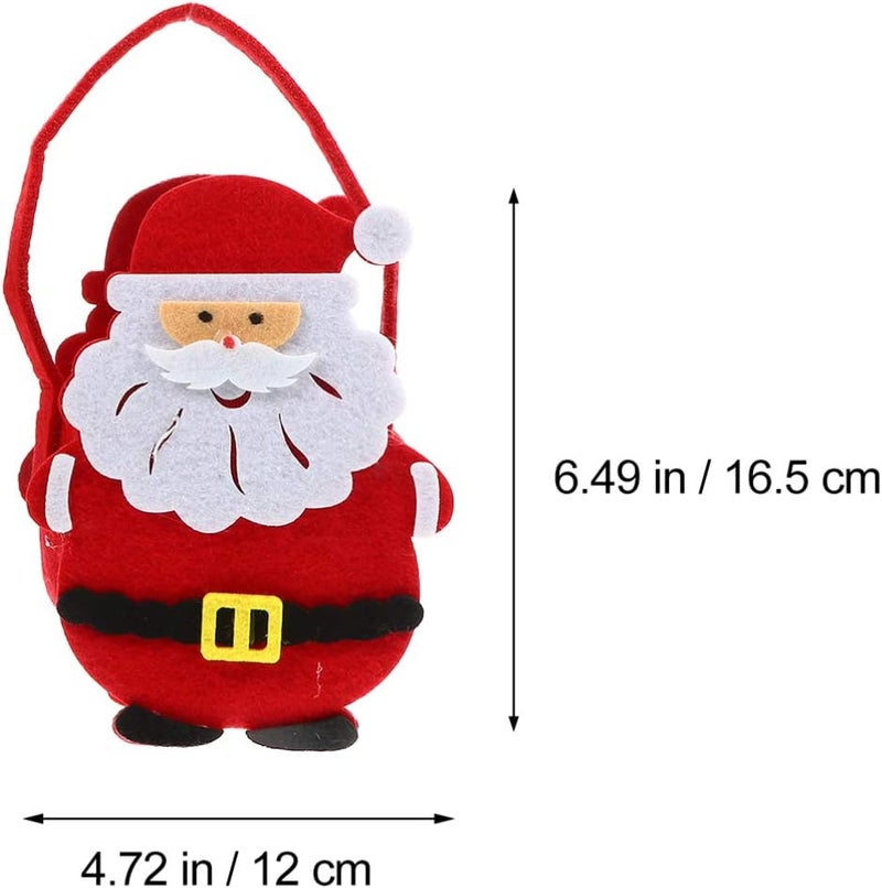 klarako 2pcs Christmas Eve Gift Bag Xmas Candy Pouch Non Woven Christmas Bags Christmas Tote Bag Holiday Candy Bags Christmas Cookie Bag Xmas Gift Bags Portable Decorative Items Child Felt - Image 4