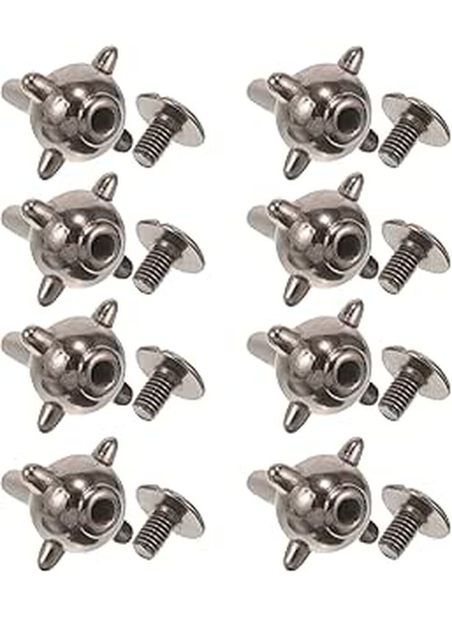 10pcs Gunmetal Screwback Rivet Spikes for Punk Clothing Leathercraft DIY - Image 1