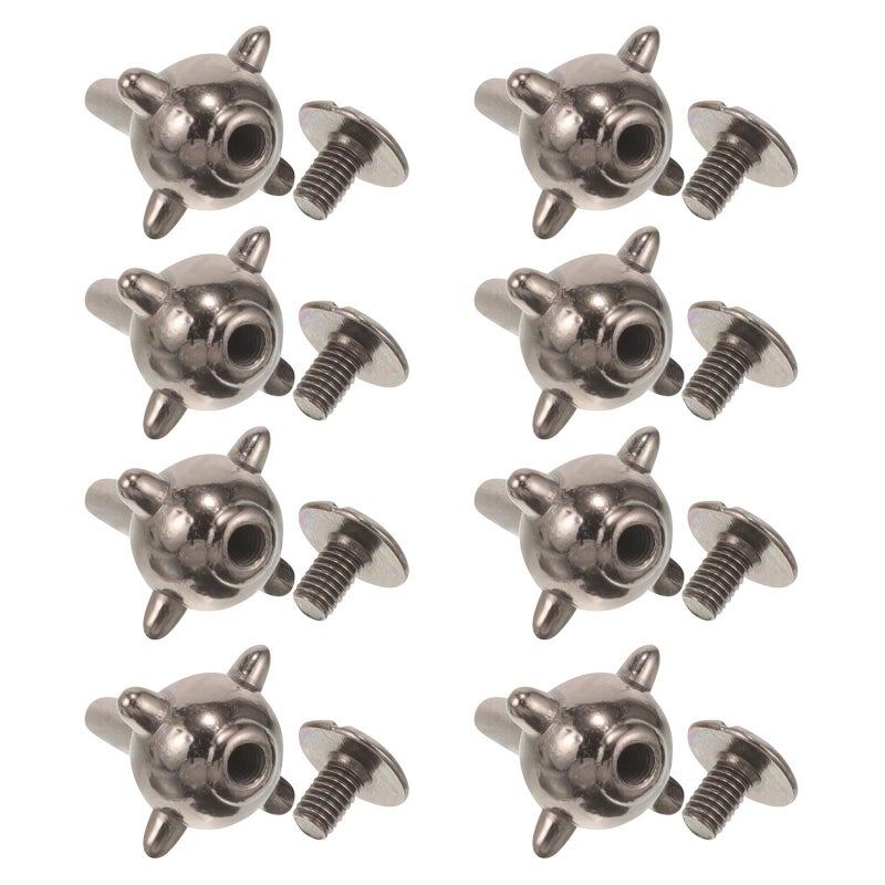 10pcs Gunmetal Screwback Rivet Spikes for Punk Clothing Leathercraft DIY - Image 2