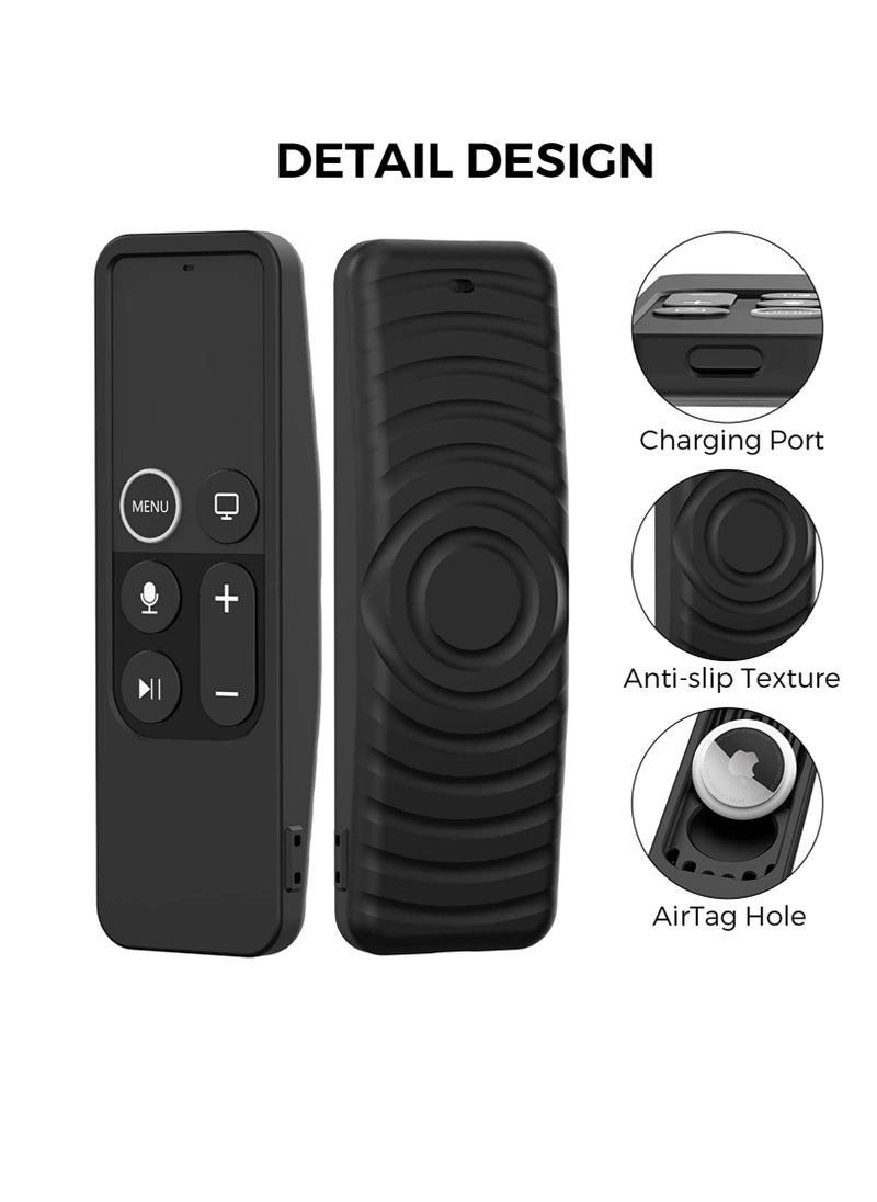 SYOSI - SYOSI Protective Case for Apple TV Siri Remote [1st Gen] with AirTag Holder, Anti Slip Silicone Cover Compatible with for 2016 Apple TV HD and 2017 Apple TV 4K [1st Generation] - Image 1