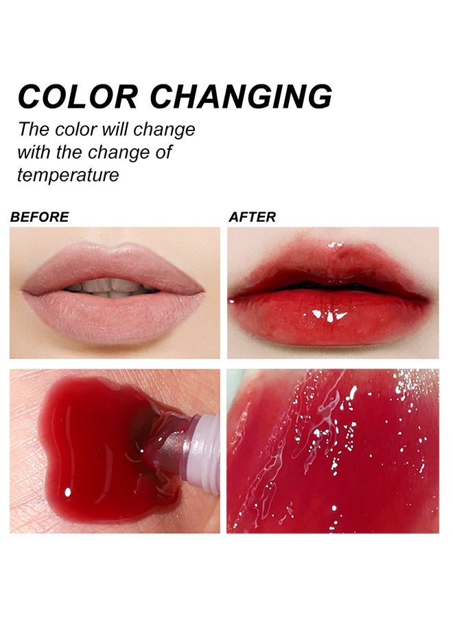 يونج فيجن لمعان الشفاه، زيت الشفاه بنكهات الفواكه، بلسم شفاه مرطب طويل الأمد، لمعة نكهة الحلوى، غير سام، مناسب للشفاه الجافة والمتشققة #05 - Image 5