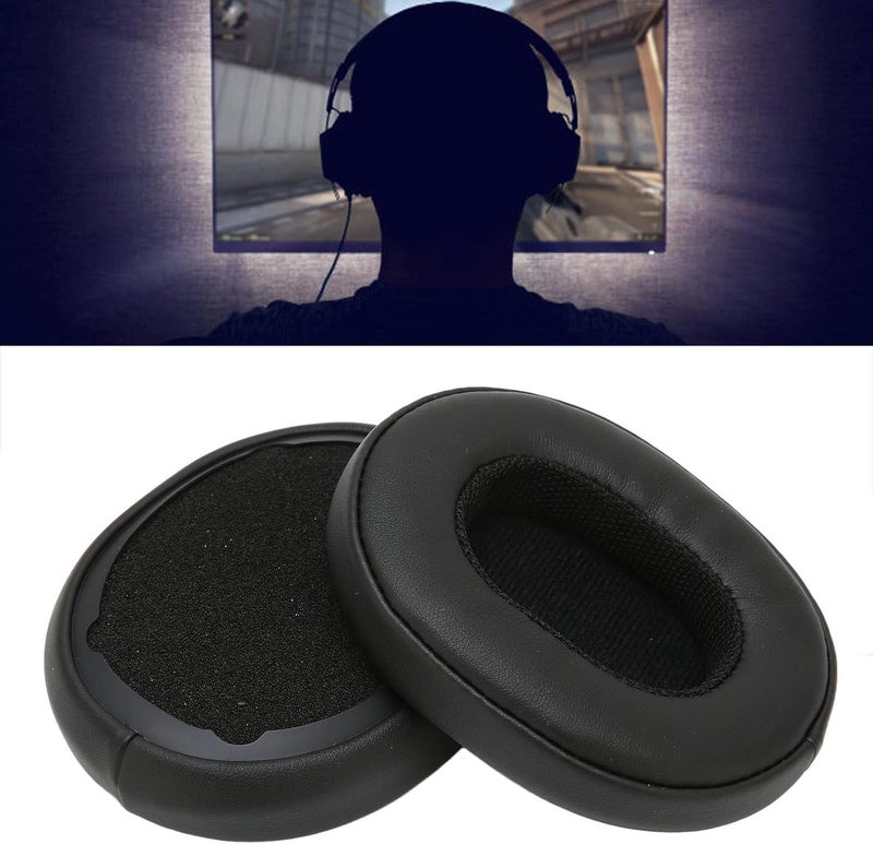 Denash وسادات أذن بديلة لسماعات Skullcandy Crusher 3.0 اللاسلكية / Hesh3، غطاء أكواب الأذن من الإسفنج الجلدي البروتيني، قطع إصلاح، وسادات سماعة الرأس (أسود) - Image 5