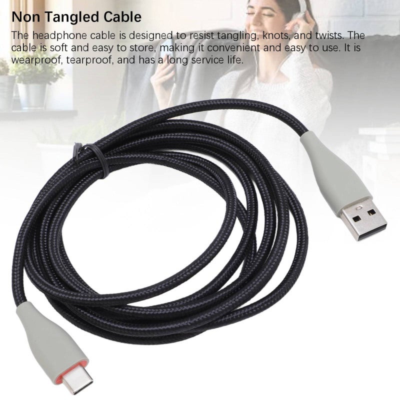 USB Headset Replacement Cable 2M Compatible For MMX150 Headset - Lossless Sound Quality OFC Gaming Headset Cable For Laptops PCs - Image 2