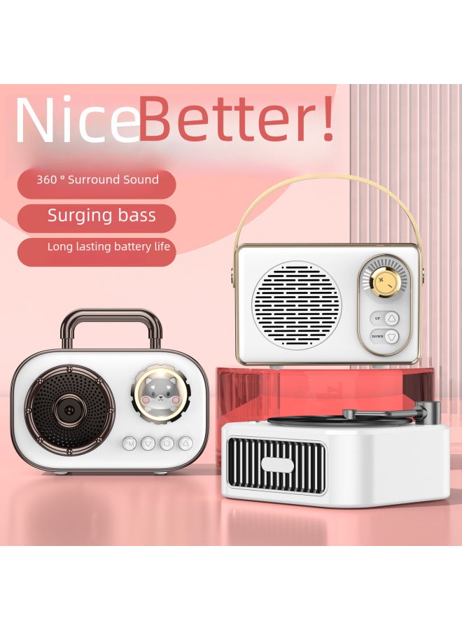 كوالتي مكبر صوت بلوتوث صغير كرتوني رجعي، مضخم صوت محمول، دمية، جودة صوت عالية، هدية راقية، شحن مباشر - Image 3