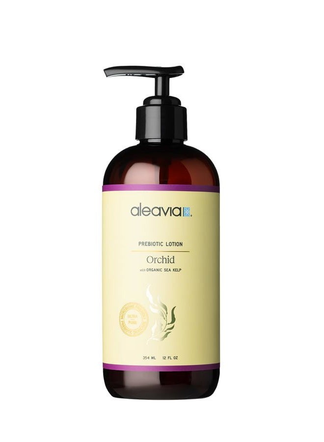 Aleavia Orchid Prebiotic Body Lotion – Lightly Scented, All-Natural Moisturizing Body Lotion with Organic Essential Oils for Soft, Smooth Skin – 12 Oz - Image 1