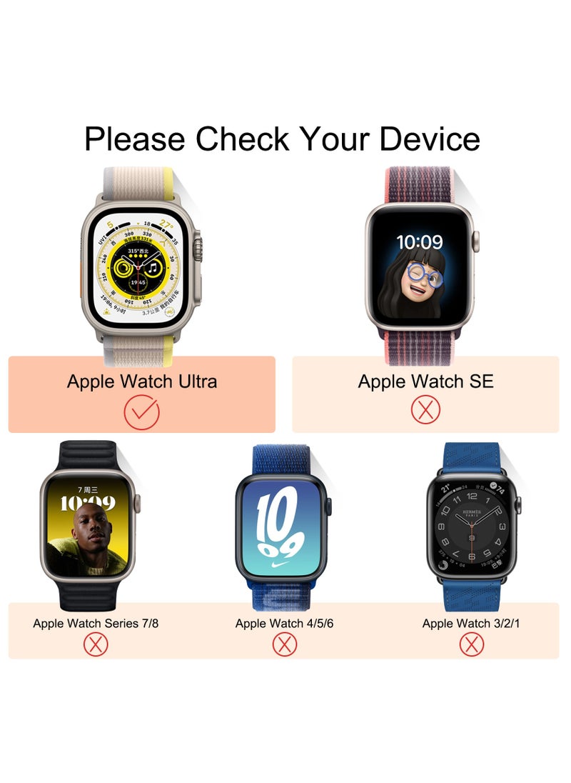 BSNL - Integrated Screen Protector Case Hard PC Frame Cover Tempered Glass Screen Protector for Apple Watch Ultra 49mm Black - Image 1