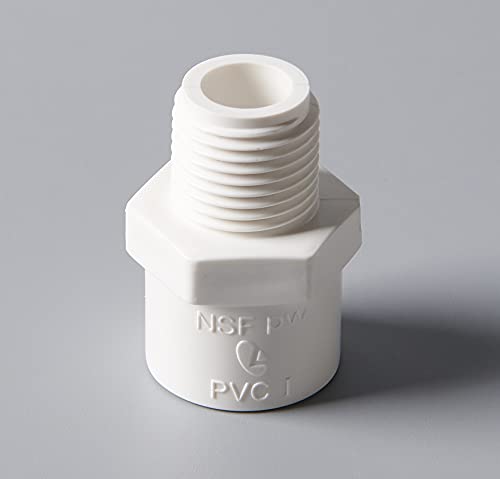 Rainbow Dream 1-Inch PVC Male Adapter Pipe Fitting (Socket x Male Pipe Thread) - 10 Pack, White - Image 5