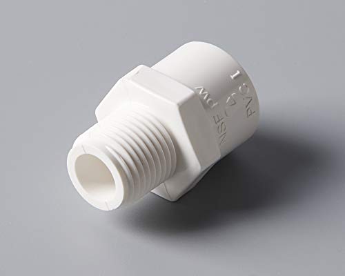 Rainbow Dream 1-Inch PVC Male Adapter Pipe Fitting (Socket x Male Pipe Thread) - 10 Pack, White - Image 3