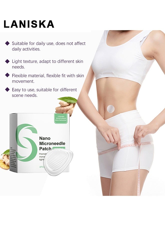 LANISKA Nano Microneedle Patch, SMGT-GLP-1 Microneedle Patch, Firming Skin and Body Shaping Care Patch, Long-lasting GLP-1 Microneedlepatch For Women And Men 4 PIECES, Ginger Extract And Natural Ingredients, Firming, Mild - Image 2