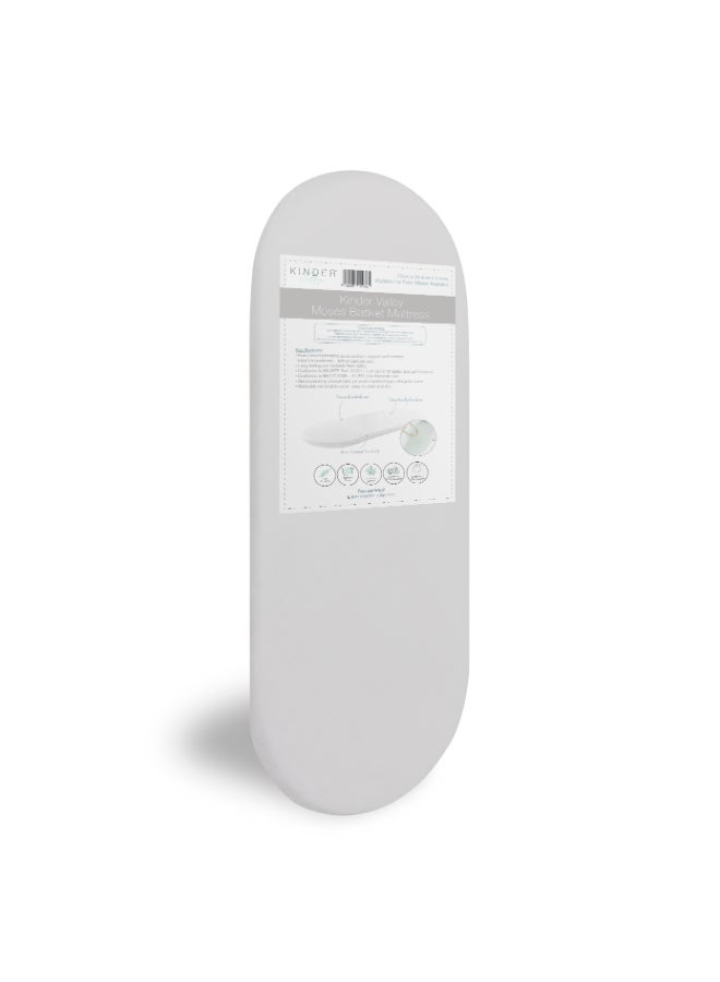 Kinder Valley Palm Moses Basket Mattress - White - Image 1