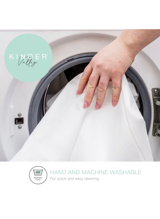 Kinder Valley Palm Moses Basket Mattress - White - Image 5