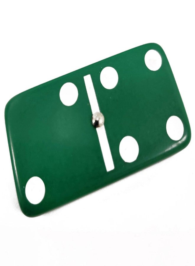 Marion Domino Double Six 6 Green Tiles Jumbo Tournament Professional Size with Spinners in Black Elegant Velvet Bag - Image 5