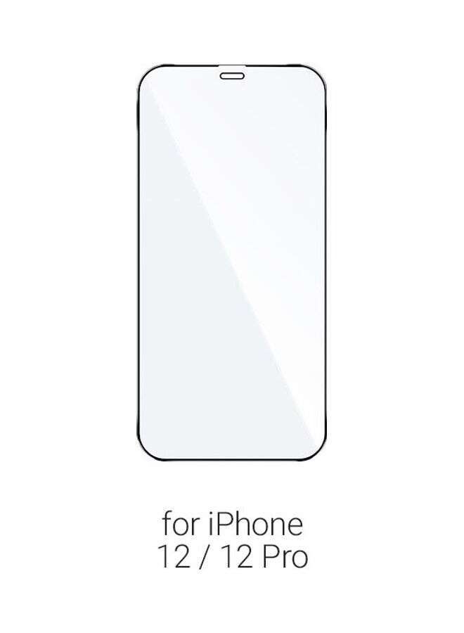 Tempered Glass Screen Protector For Apple iPhone 12/iPhone 12 Pro Black/Clear - Image 4