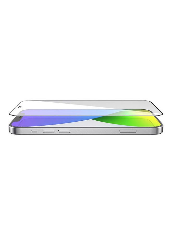 Tempered Glass Screen Protector For Apple iPhone 12/iPhone 12 Pro Black/Clear - Image 2