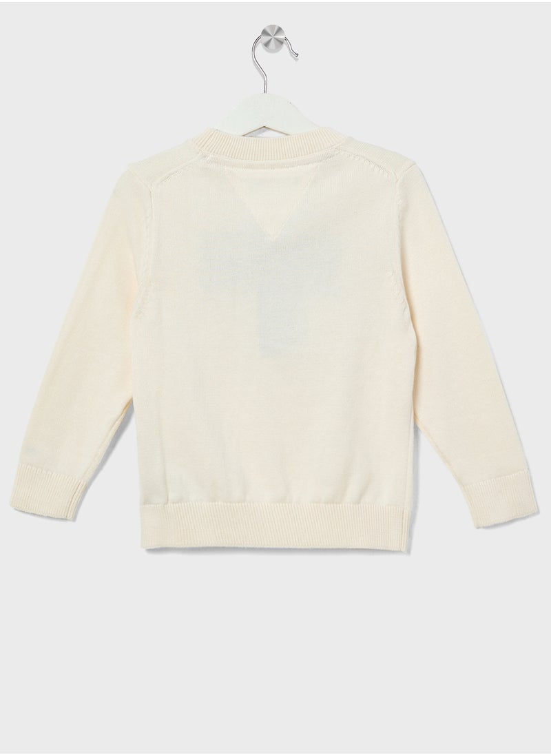 TOMMY HILFIGER Youth Monotype 1985 Logo Label Regular Sweater  - Image 2