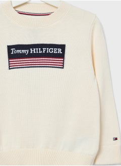 TOMMY HILFIGER Youth Monotype 1985 Logo Label Regular Sweater  - Image 3