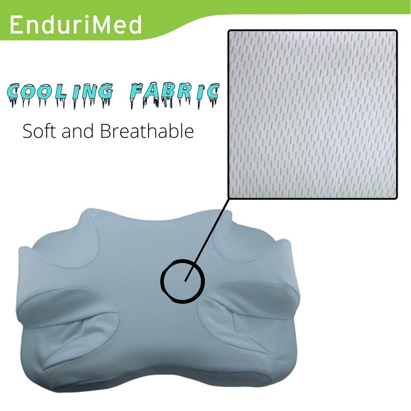 EnduriMed Pillow Case for Use CPAP Comfort Pillow - Cooling Fabric, Blue - Breathable and Cooling for Comfortable Sleep - Image 2
