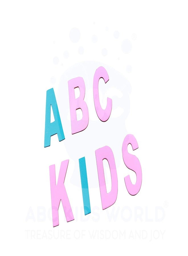 ABC KIDS WORLD Wooden Montessori Movable Capital Alphabets in a Box (Pink & Blue) - Image 1