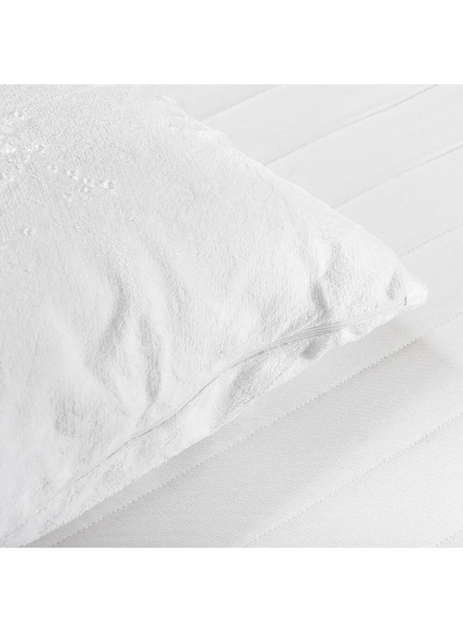 Nadav Luxury Pillow Protector – White – 95 × 52 cm
