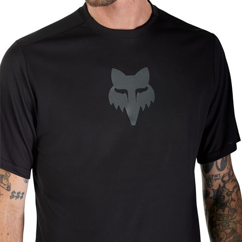 Fox Racing Mens Ranger Short Sleeve Mountain Bike Jersey Black Fox Head Medium - Image 3