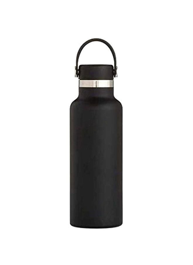 Wish - Insulated Water Bottle with Straw Lid and Flex Cap,32oz Double Vacuum Stainless Steel Water Flask, Cold for 48 Hrs Hot for 24 Hrs Simple Thermo Canteen Mug, Black - Image 1