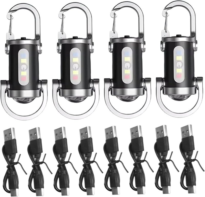 4 قطع مجموعة مصباح يدوي محمول قابل لإعادة الشحن مع 7 أوضاع 1200 لومن مقاوم للماء للطوارئ - Image 5