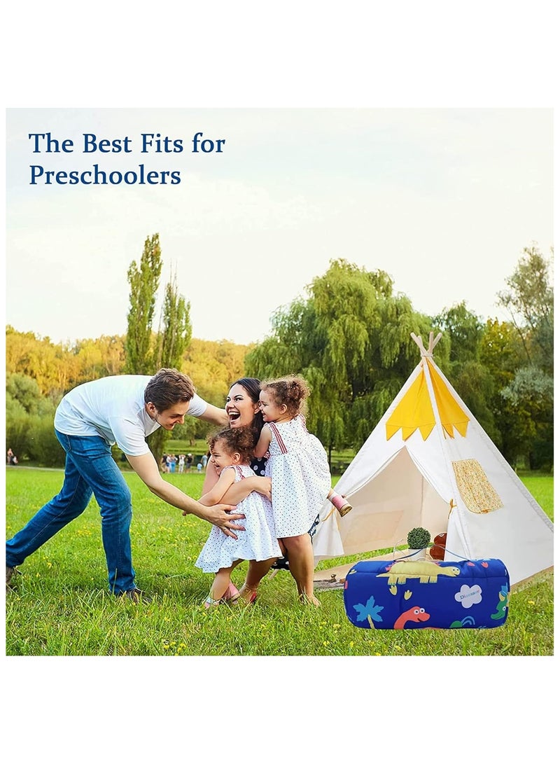 Soofam Extra Long Toddler Nap Mat, Sleeping Bag for Kids with Removable Pillow for Preschool, Daycare, and Sleepovers, 125x50cm, 70cm Wide Blanket,Toddler Travel Bed for 1-3 Years Old - Image 4