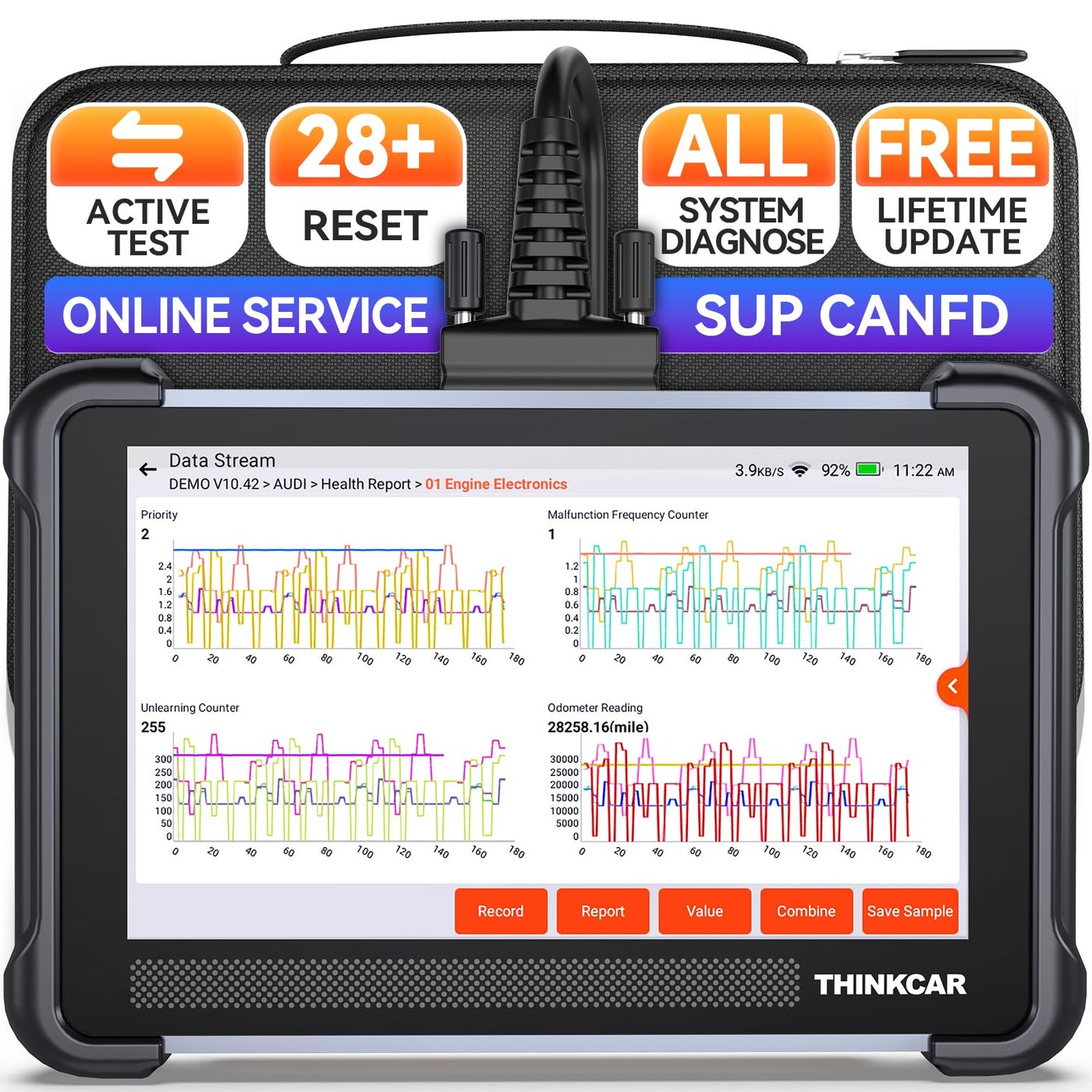 THINKCAR Bidirectional Scan Tool Thinkscan 672 All System OBD2 Scanner Diagnostic Tool 28 ResetScanner for Car with Active Test FCA AutoauthCANFD Free Lifetime UpgradeAutomotive Diagnostic Tool