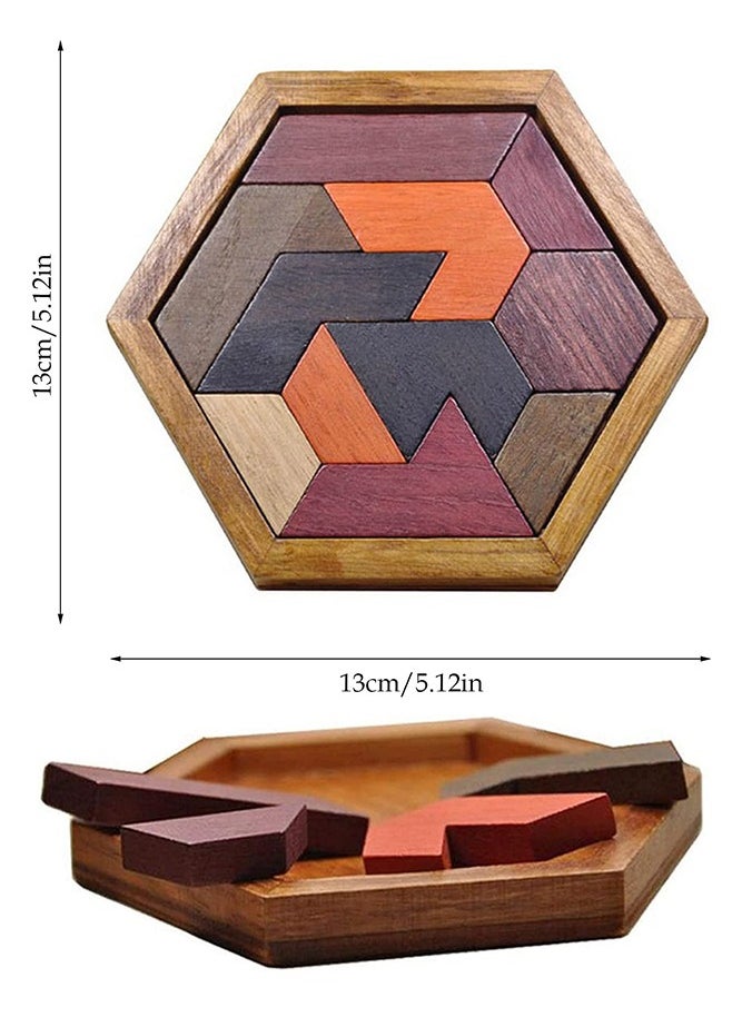 Bebiland Kids Puzzles with Hexagonal Base for Brain Teaser Intelligence Toy Gift  - Image 2