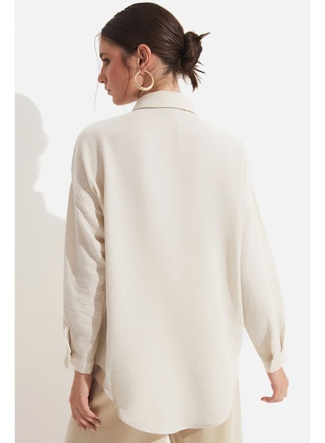 JUNE Embroidery Detailed Shirt Stone - Image 5