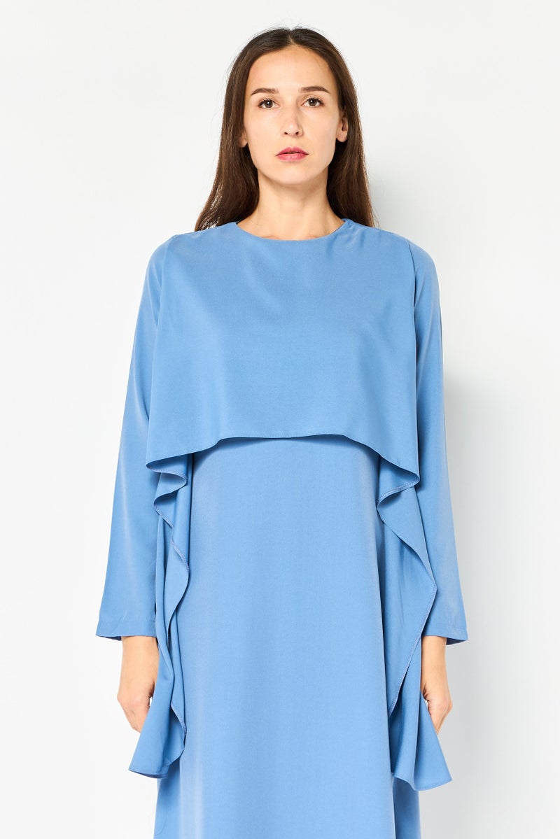 trendyol Women Plain Midi Dress, Slate Blue - Image 2