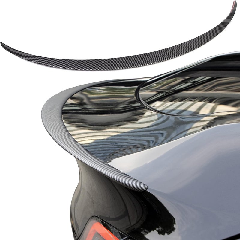 FLAMPETUS Matte Carbon Fiber Rear Spoiler for Tesla Model 3 (2017-2023) - Image 1