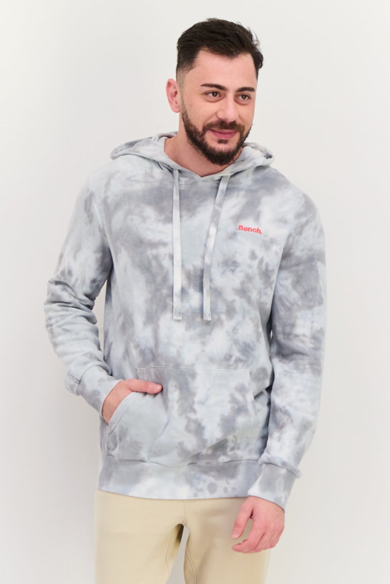 Bench ملابس رياضية للرجال بشعار العلامة التجارية، خارجية، سويت شيرتات رمادية مدمجة - Image 1