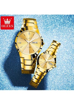 OLEVS OLEVS waterproof luminous couple watch diamond quartz watch 5867  - Image 1