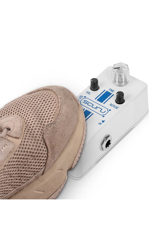 Generic SCURU Guitar Delay Effects Pedal TIME/VOL/REPEAT Comprehensive Controls DC 9V 6.35mm Input/Output Interface Vintage Analog Delay Electric Guitar Delay Effector with True Bypass  - Image 5