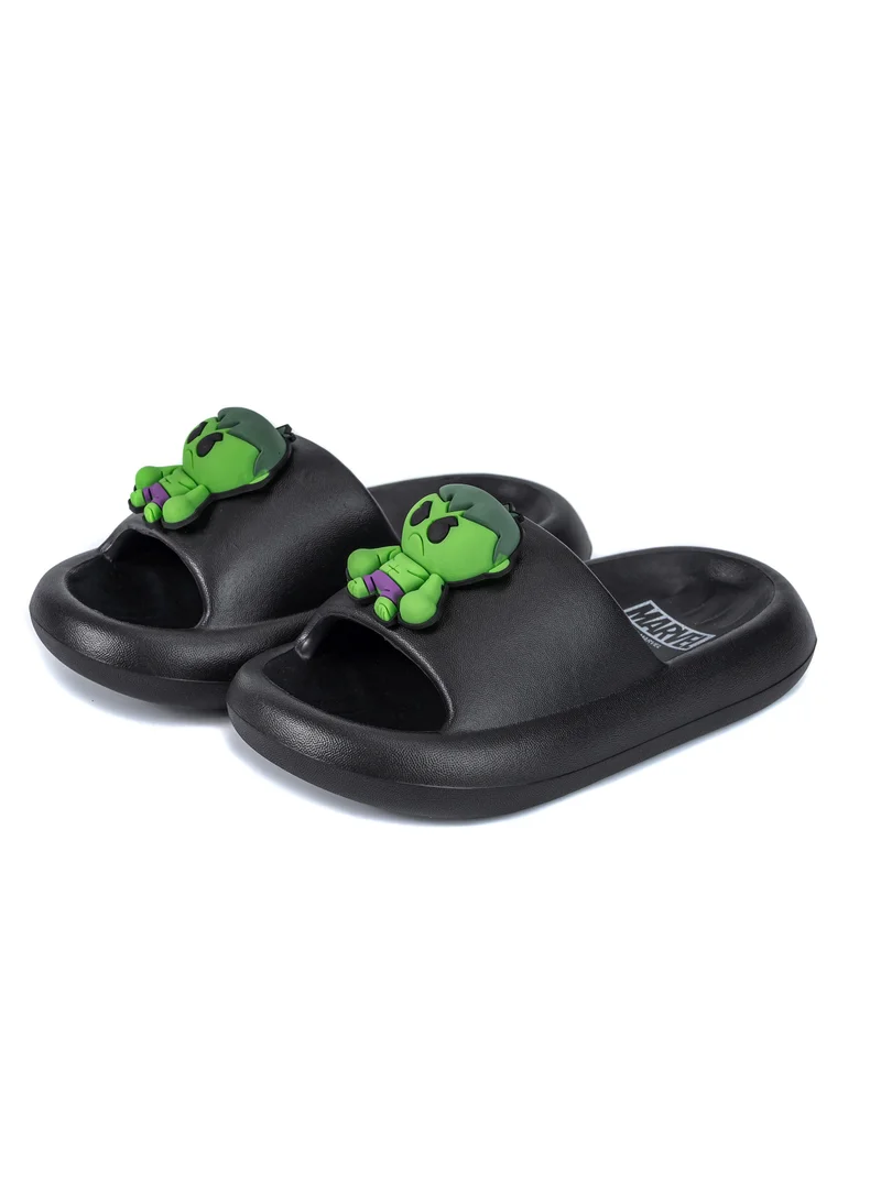 MARVEL Comic Kicks by Urban Marvel Avengers Hulk slides with 3D charm for Boys